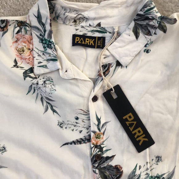 Mens short sleeve shirt with summer design 3XL - Picture 3 of 5